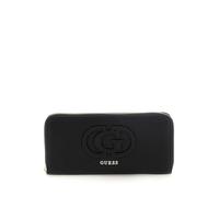 GUESS Calebra Large Zip Around Wallet, Cartera Grande con Cremallera, Bolso de Mano para Mujer, Negro, Talla Unica