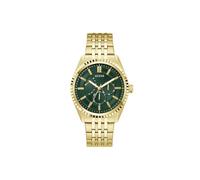 Guess Camden GW1051G2 - Reloj de Pulsera analógico para Hombre, 44 mm, Acero Inoxidable, Cuarzo, Correa de Acero Inoxidable, Color Verde, con indicador de Fecha, 5 Bar