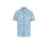 GUESS Camisa de hombre Eco de manga corta rayón acuarela, Acuarela Burst Petróleo, M