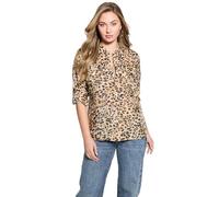 GUESS Blusa 'Enora' beige / camelo / negro, Talla M