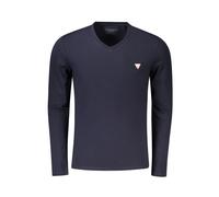 Guess- Camiseta Azul de Algodón con Logo- Tops- Hombre- Azul- M- Camiseta Azul de Algodón con Logo