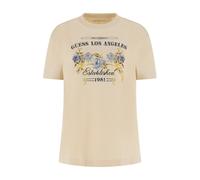 GUESS Camiseta beige / navy / azul claro / verde claro M beige / navy / azul claro / verde claro