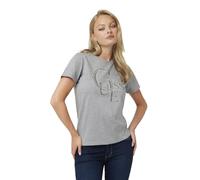 GUESS Camiseta con cuello redondo y diseño de mármol jaspeado, Mármol jaspeado, S
