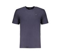 Guess - Camiseta de Algodón Azul con Detalle de Textil - Tops - Hombre - Azul - S -