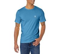 GUESS Camiseta de cuello redondo para hombre, azul Petroleum, Medium