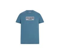Guess Camiseta de Manga Corta ecológica para Hombre, Petróleo, Large