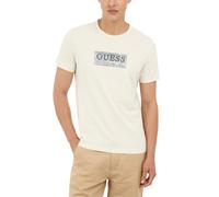 GUESS Camiseta de manga corta ecológica para hombre, Resort Sand, Small