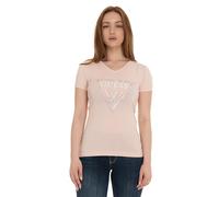 GUESS Camiseta de manga corta para mujer de Python Triangle Tee Eco de manga corta Python Triangle Tee, Mellow Pink, M