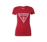 GUESS Camiseta de manga corta Shiny Triangle W5RI11J1314, rojo oscuro, S