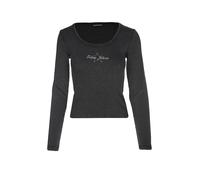 GUESS Camiseta de manga larga negro | M