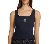 GUESS Camiseta de tirantes ajustada con estrella bordada, XS