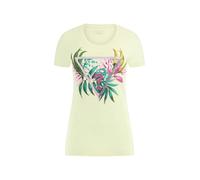 GUESS Camiseta ecológica de manga corta con diseño de triángulo para mujer, Rosa de bajo clave, Large