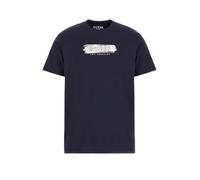 GUESS Camiseta ecológica metálica con logotipo Deboss para hombre, Smart Blue, X-Large