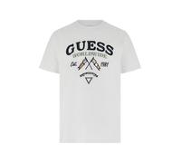 GUESS Camiseta 'FLAGS AND CORD' navy / verde pastel / naranja / blanco L navy / verde pastel / naranja / blanco