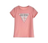 GUESS Camiseta gráfica ecológica con diamantes de imitación para niña, Rosado Sweet Pink, 10 años