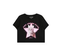GUESS Camiseta gris / rosa / rosa / negro, Talla 140