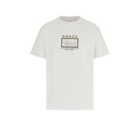 GUESS Camiseta 'JAPAN SMALL LANDSCAPE' beige claro / oliva / blanco L beige claro / oliva / blanco