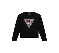 GUESS Camiseta Manga Larga para niña Negro 12 años (152cm)
