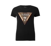 GUESS Camiseta marrón / oro / negro / blanco XS marrón / oro / negro / blanco