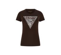 GUESS Camiseta marrón oscuro / plata / blanco S marrón oscuro / plata / blanco