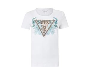 GUESS Camiseta moca / oro / petróleo / blanco M moca / oro / petróleo / blanco