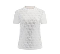 Guess.. Camiseta Mock Neck All Ove Blanca W4BI26 J1314-G011 M