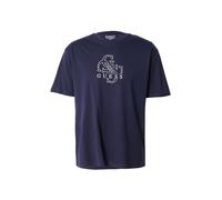 GUESS Camiseta navy / blanco natural L navy / blanco natural
