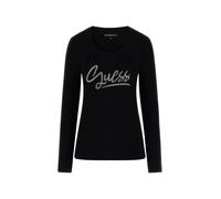 GUESS Camiseta negro / plata S negro / plata