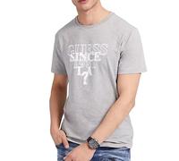 GUESS - Camiseta para hombre, color gris, gris, M