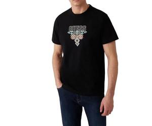 GUESS Camiseta para Hombre, Diseño Gráfico Decorativo, Manga Corta, Negro (FR/ES, Letras, M, Regular, Regular, Negro)
