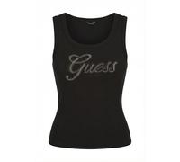 Guess Camiseta sin Mangas Jeans Logo Script Jblk Jet Black A996, Negro, M