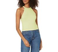 Guess Camiseta sin mangas Tori con encaje sin costuras para mujer, verde, (Honeydew Green), L