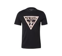 GUESS Camiseta talco / negro / blanco, Talla L