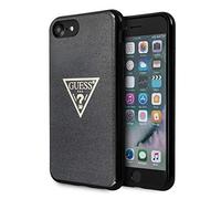 Guess Carcasa de la colección 4G Glitter Triangle para iPhone 7/8, Color Negro