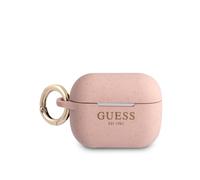 Guess Carcasa para Airpods Pro Silicone Cover Ring, Rosa