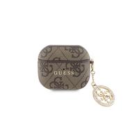 Guess Carcasa para Auriculares Script con Charm, Marrón