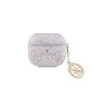 Guess Carcasa para Auriculares Script con Charm, Rosa antiguo