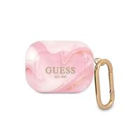 Guess Carcasa para Earbuds Pro New Marble Anti-Shock, Rosa champán
