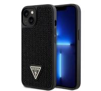 Guess - Carcasa para iPhone 15, diseño de triángulo, color negro