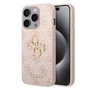 Guess Carcasa para iPhone 15 Pro Cortes precisos Elegante, Rosa