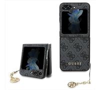 Funda de Móvil Cubierta para Galaxy Z Tapa 5 Guess de Oro Cadena Gris