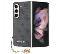 GUESS Carcasa para Samsung Galaxy Z Fold5, 4G, colección Charms Gris