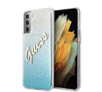 Guess Carcasa rígida Brillante para GUHCS21MPCUGLSBL S21+ G996, Color Azul