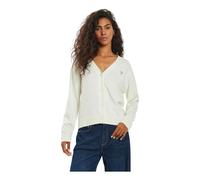 Guess - Cárdigan Mini Triángulo - Knitwear - Mujer - Blanco - XS -