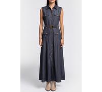 GUESS Carla Long Sl Dress Dark Blue Talla: 42 | Vestidos Maxi Outlet | Mujer | Azul