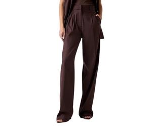 Guess- Carla Wide Trousers- Trousers- Mujer- Marrón- M- Carla Wide Trousers