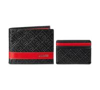 Guess Cartera Billetera para Hombre con Tarjetero, Negro/Rojo, Talla única, Negro/Rojo, Talla única, Billetera con Tarjetero