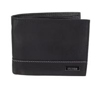 GUESS Cartera de Piel para Hombre, Negro/Blanco, Talla única