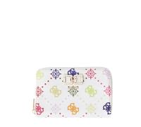 GUESS Monedero Emelie Logo SLG Zip Around Wallet Multi Logo Blanco