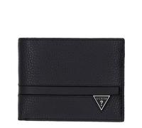 GUESS Cuero Monedero Monaco Bifold Wallet Black Negro